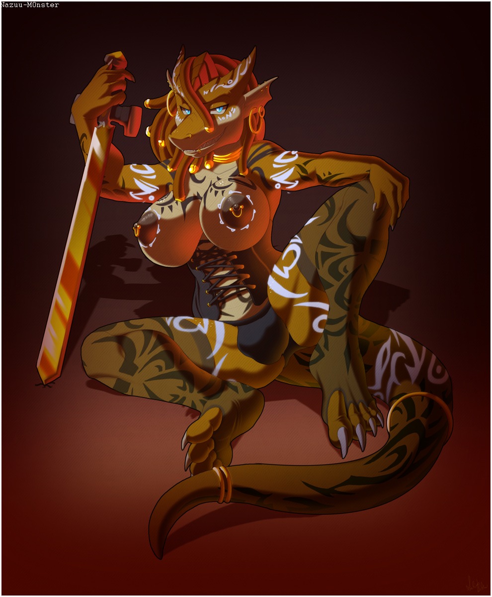1futa 4_toes aleisandra anthro areolae ass balls balls_bulge balls_in_panties bikini breasts bulge choker claws clothes color corset curvy cyan_eyes dark-skinned_futa dark_skin dragon dragonborn_(dnd) dreadlocks dungeons_and_dragons ear_piercing earring erect_nipples flaccid front_view futa_only futanari hair holding holding_sword horns huge_breasts intersex large_ass looking_at_viewer markings nazuu-m0nster nipple_piercing nipples open_eyes panties panty_bulge penis penis_bulge penis_in_panties penis_under_clothes piercing rule34 scalie sharp_tail sitting skimpy smile solo spread_legs spreading stockings sword tail tail_ring tattoo topless weapon