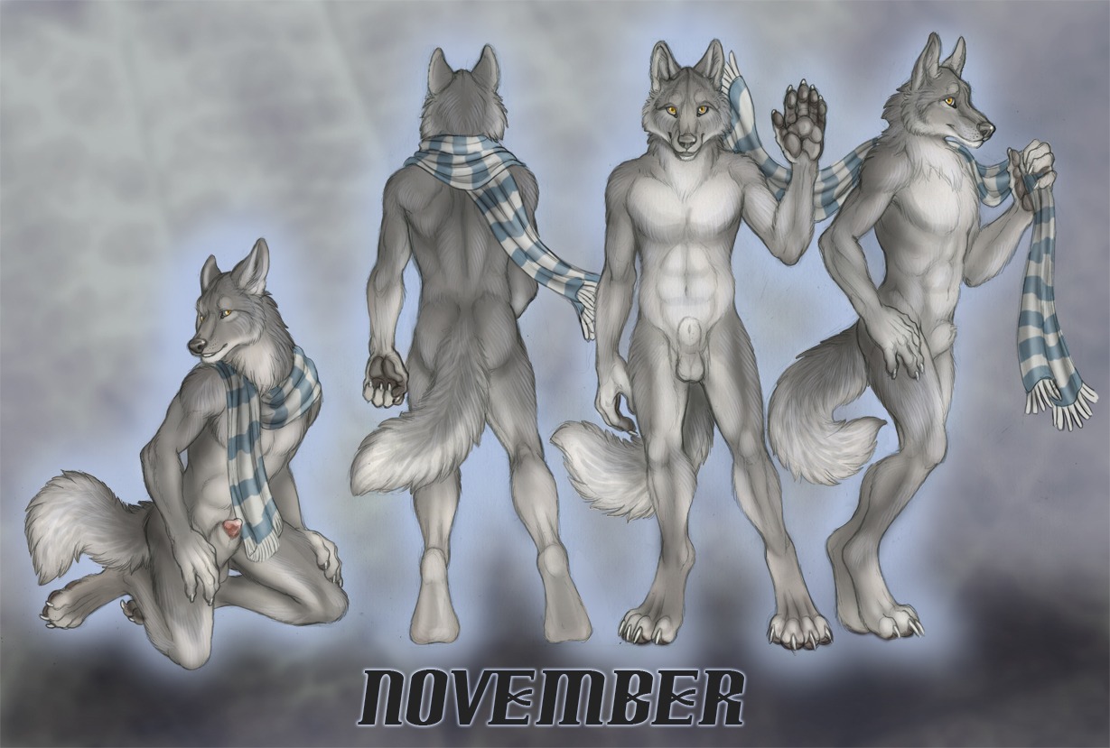 4_toes 5_fingers abs animal_genitalia animal_penis anthro balls biceps biped black_nose black_pawpads canid canine canine_genitalia canine_penis canis character_name claws detached_sheath digitigrade dipstick_tail e621 english_text feet fingers front_view fully_sheathed fur genitals grey_background grey_body grey_fur grey_nose grey_theme kneeling looking_at_viewer male mammal markings model_sheet muscular muscular_anthro muscular_male navel november nude pawpads pecs penis penis_tip pink_penis raised_arm rear_view rukis scarf sheath side_view simple_background smile solo standing tail tail_markings text toe_claws toes turnaround whisker_markings whisker_spots white_balls white_body white_claws white_fur white_sheath wolf yellow_eyes
