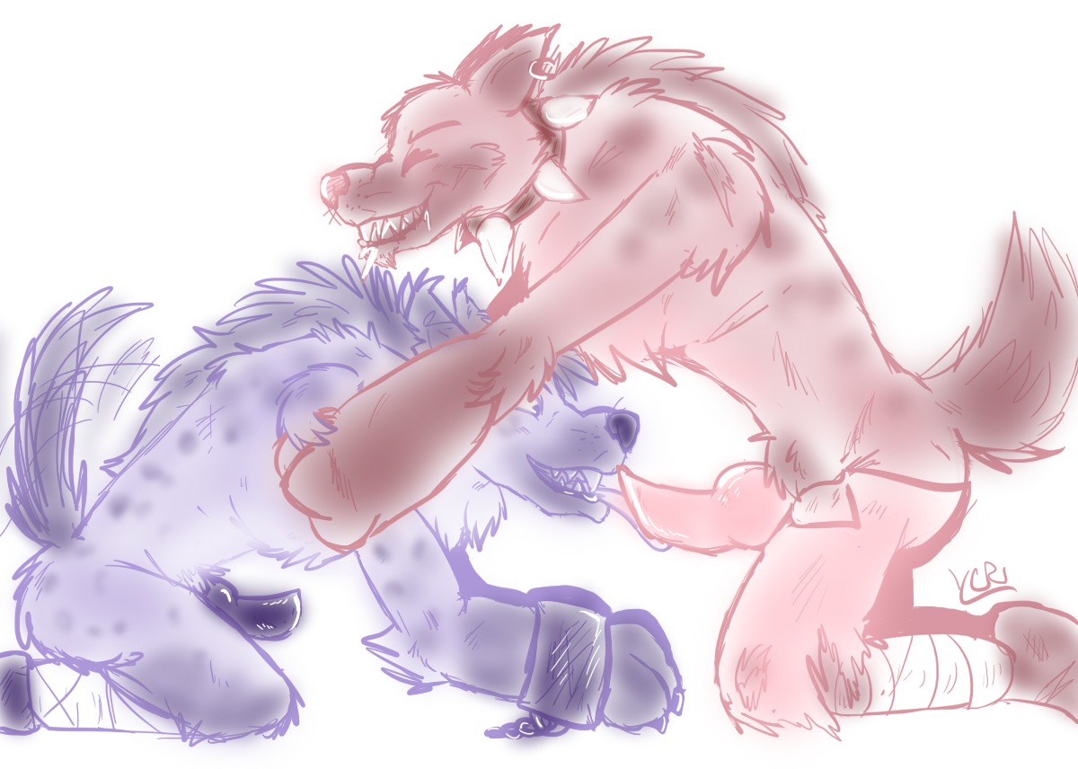 anthro empa furry gay gnoll hyena licking male oral penis rule34 tongue warcraft world_of_warcraft ycr