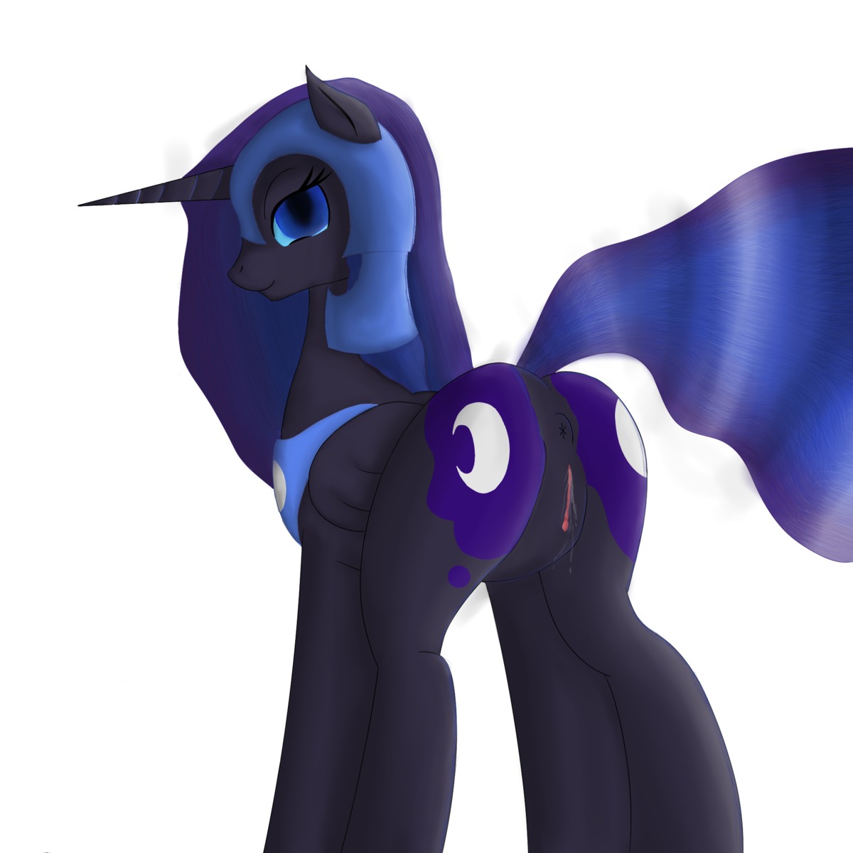 1girls alicorn anus ass equine female feral friendship_is_magic furry my_little_pony nightmare_moon nightmare_moon_(mlp) princess_luna_(mlp) pussy pussy_juice rule34 smooth_skin
