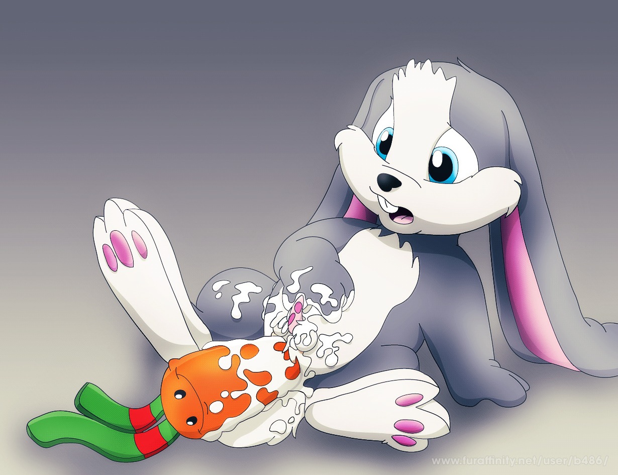 anal anal_penetration anatomically_inaccurate anatomically_inaccurate_pawpads anthro b486 balls blue_eyes bodily_fluids carrot carrot_dildo cum e621 erection food food_fetish food_in_ass food_insertion food_play genital_fluids genitals improvised_dildo improvised_sex_toy jamster lagomorph leporid male mammal mizzyam nude object_in_ass pawpads paws penetration penis plant rabbit snuggle_bunny solo tapering_penis tongue toy vegetable young young_anthro young_male