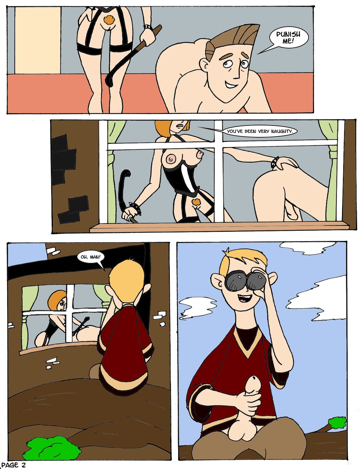 ann_possible backyard_shabang comic disney female human james_timothy_possible karmagik kim_possible male nipples ron_stoppable rule34 straight straight_hair