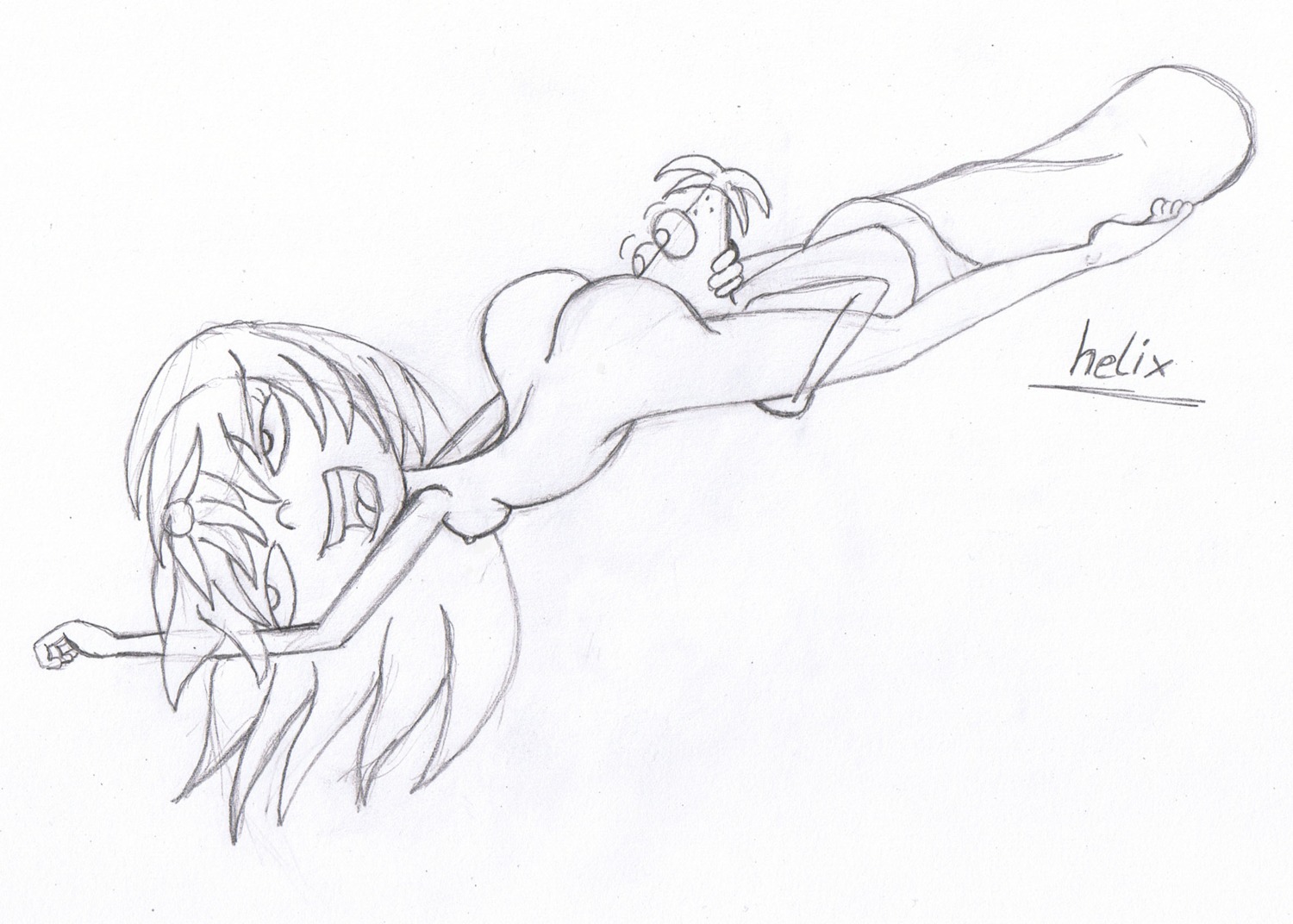 disney female helix human isabella_garcia-shapiro male monochrome nipples phineas_and_ferb rule34 straight tagme white_background
