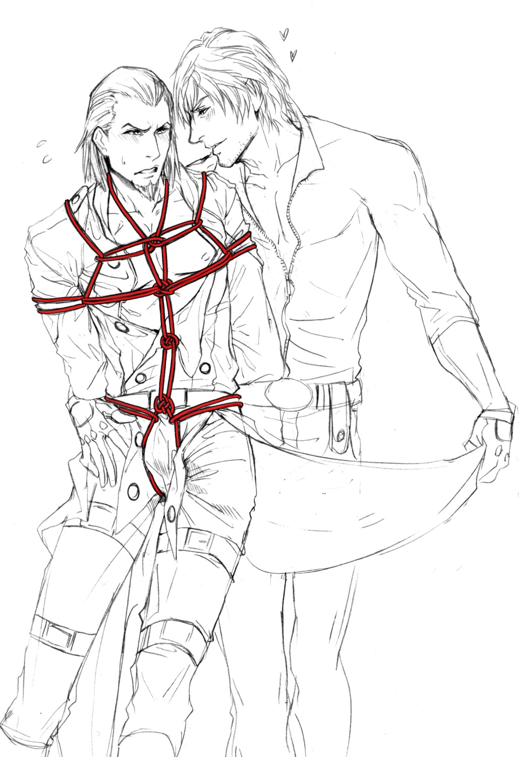 bondage credo dante_(devil_may_cry) devil_may_cry devil_may_cry_(series) gay male male_only rule34 tagme yaoi