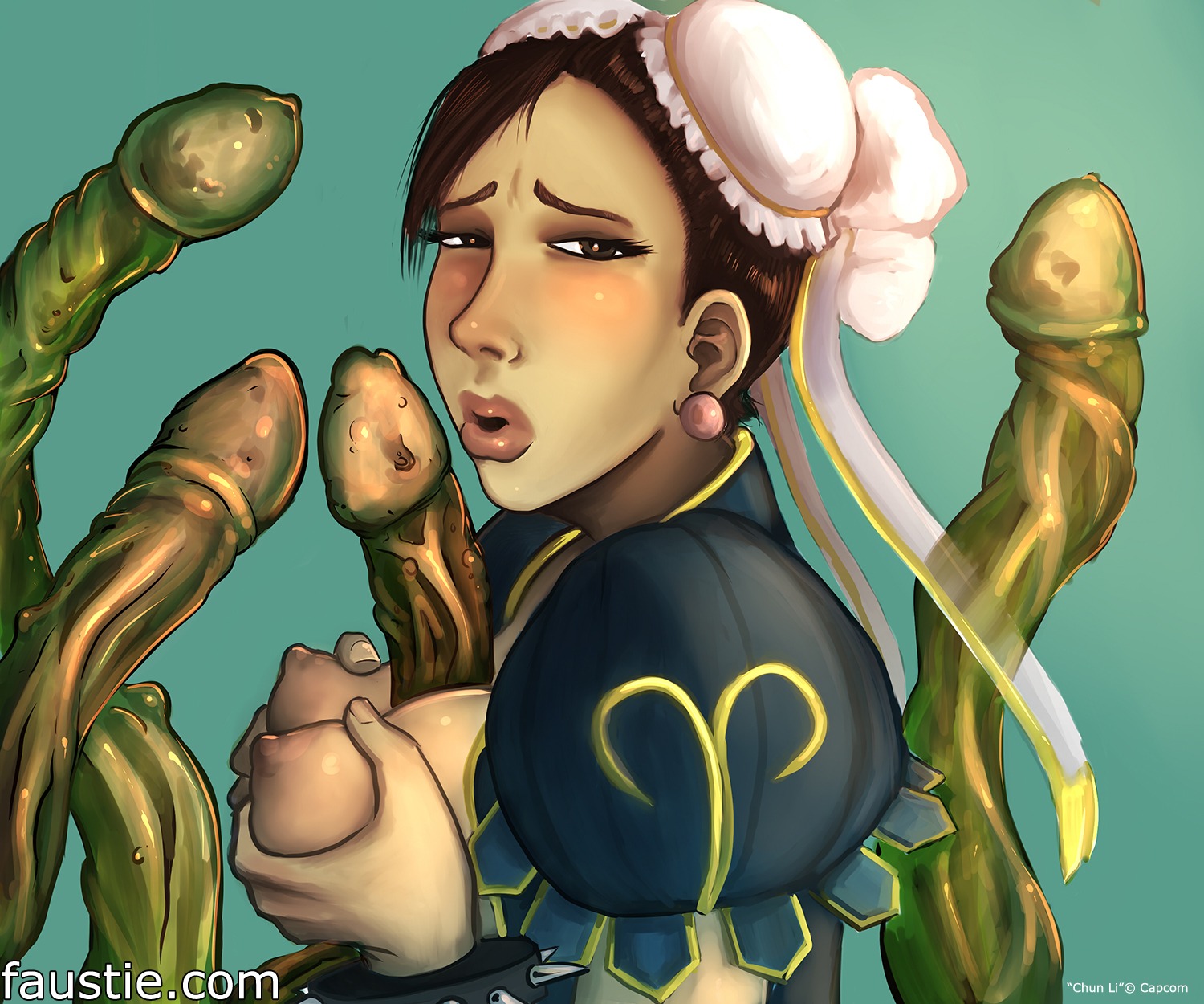 chun-li consensual_tentacles faustie female interspecies monster monster_on_female rule34 street_fighter tagme tentacle