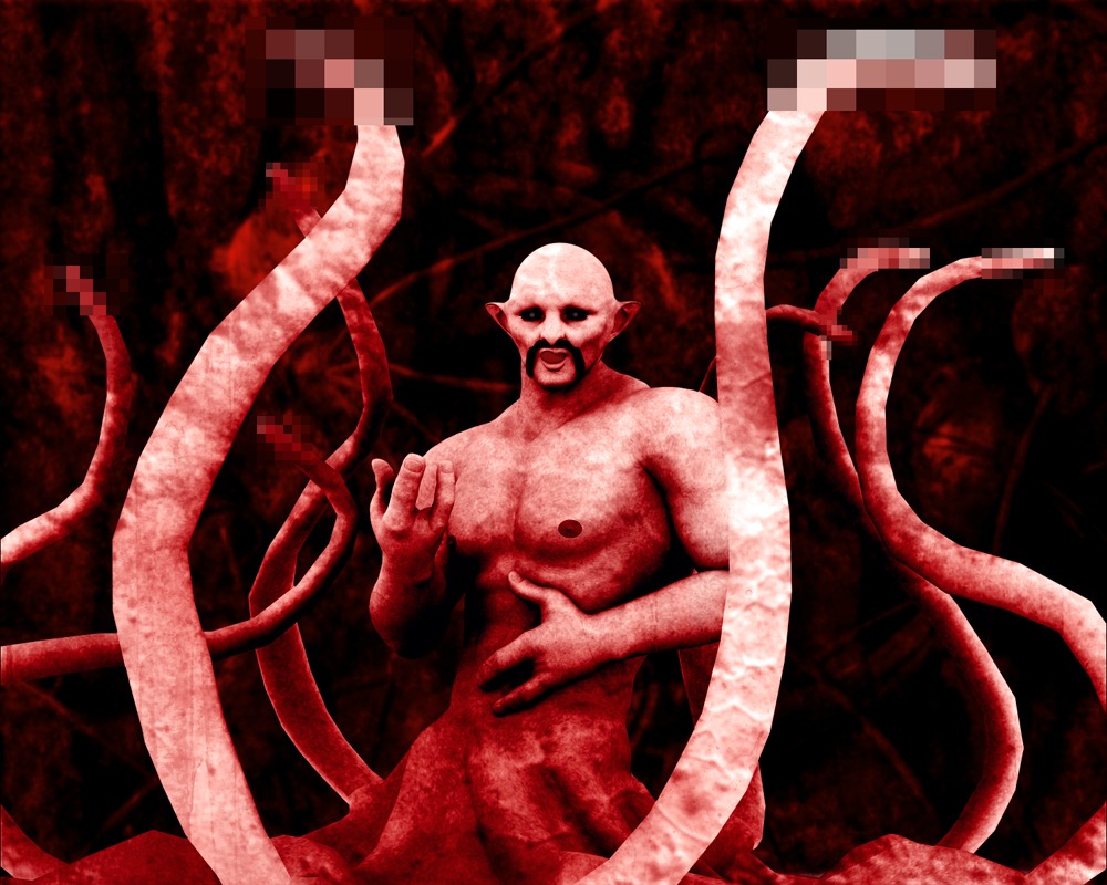 3d broodmother_(dragon_age) censored color dragon_age dragon_age_origins male mosaic_censoring rule34 rule_63 solo tagme