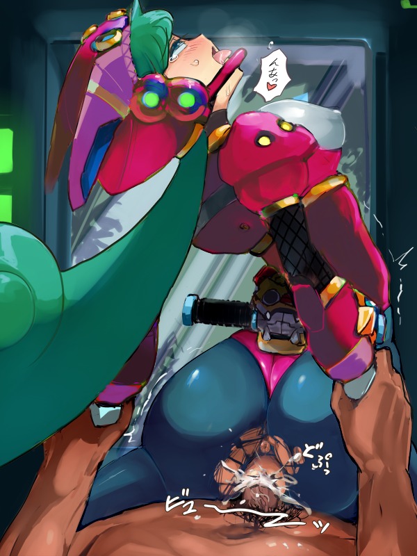 1girls ahe_gao ass cum cum_in_pussy cum_inside female green_hair kunoichi male marino mega_man mega_man_x orgasm orgasm_face penis pink_boots pussy rule34 tagme tongue tongue_out vaginal_penetration