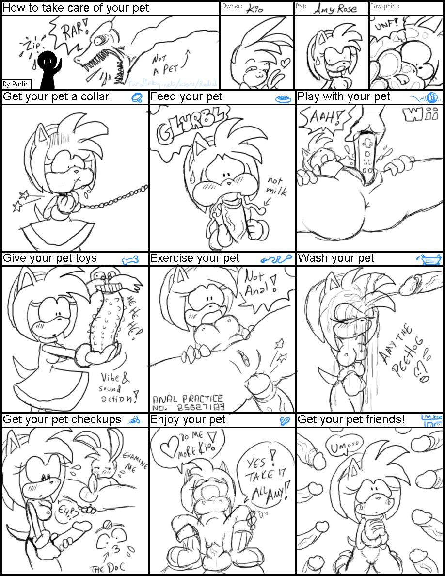 amy_rose anal anthro breasts collar dildo doctor female furry group hedgehog kio male nipples peeing penis pussy rule34 sega sex sonic_(series) sonic_the_hedgehog_(series) straight_hair wii_remote