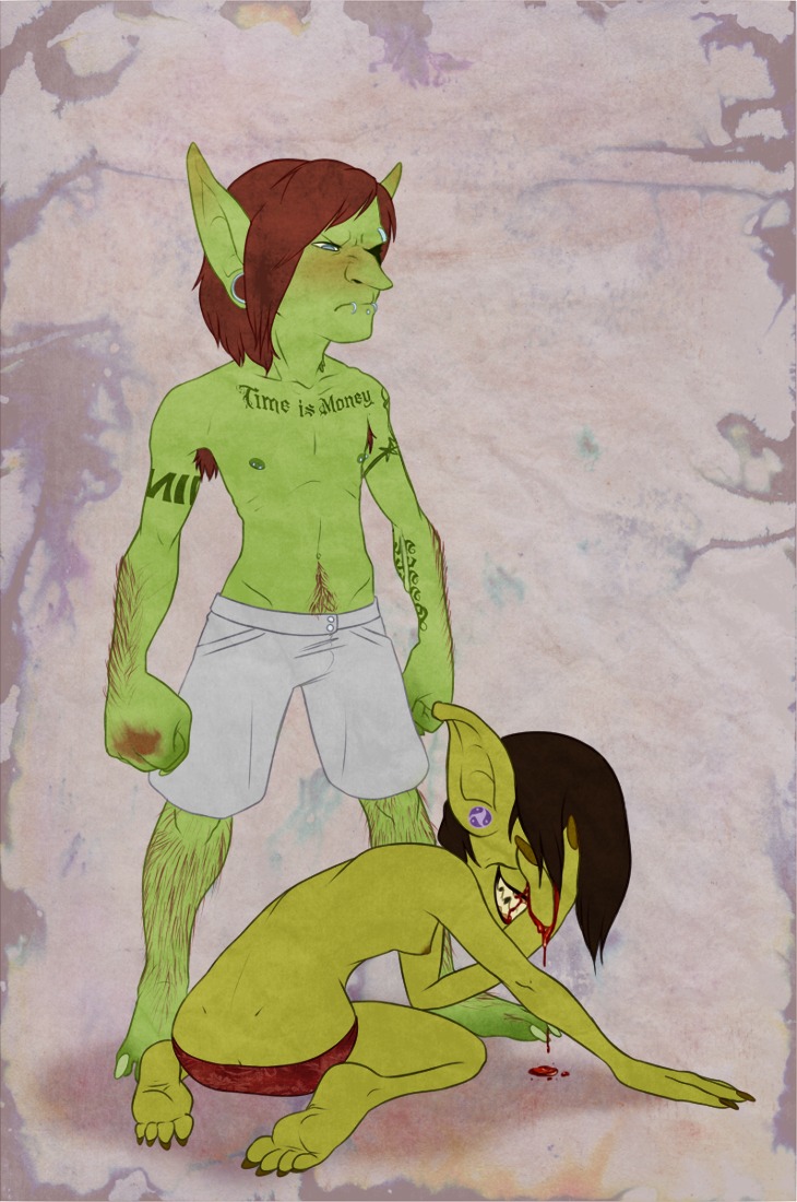 blood dogslug female goblin goblin_female happy_trail humanoid rule34 smile tagme world_of_warcraft