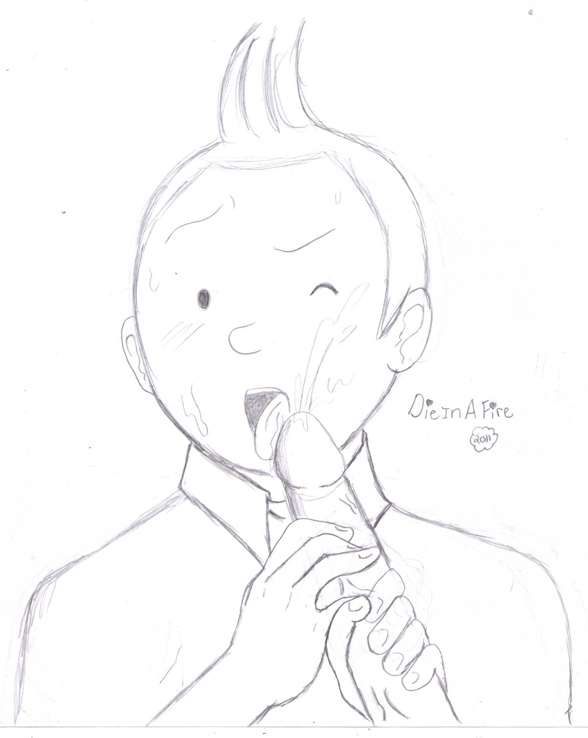 2011 2boys blowjob cum_on_face cumshot cumshot_on_face foreskin gay gay_blowjob gay_sex holding_penis licking_glans licking_penis long_penis male male_only mostly_offscreen_character one_eye_closed oral_sex orgasm_from_oral penis retracted_foreskin rule34 tagme the_adventures_of_tintin tintin tongue tongue_out uncircumcised unknown_male veiny_penis white_background yaoi