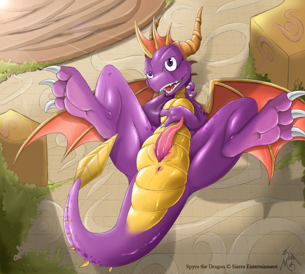 3_toes activision animal_genitalia anus claws dragon e621 erection european_mythology feet feral genital_slit genitals horn looking_at_viewer male membrane_(anatomy) membranous_wings mythological_creature mythological_scalie mythology narse paws penis purple_body purple_eyes scalie solo spread_legs spreading spyro spyro_the_dragon tail tail_anus tailbutt tapering_penis thick_tail toe_claws toes western_dragon wide_crotch wings