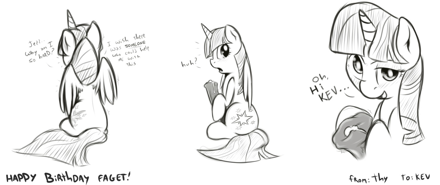 2013 absurd_res animal_genitalia animal_penis cutie_mark dialogue e621 english_text equid equine equine_genitalia equine_penis erection feathered_wings feathers feral friendship_is_magic genitals gynomorph hair hasbro hi_res horn intersex mammal monochrome mostazathy my_little_pony mythological_creature mythological_equine mythology penis sitting solo text twilight_sparkle_(mlp) winged_unicorn wings