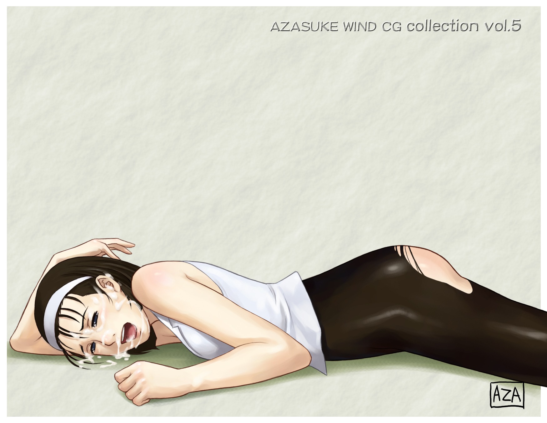 azasuke cum facial female headband highres jun_kazama kazama_jun rule34 tekken tongue torn_clothes
