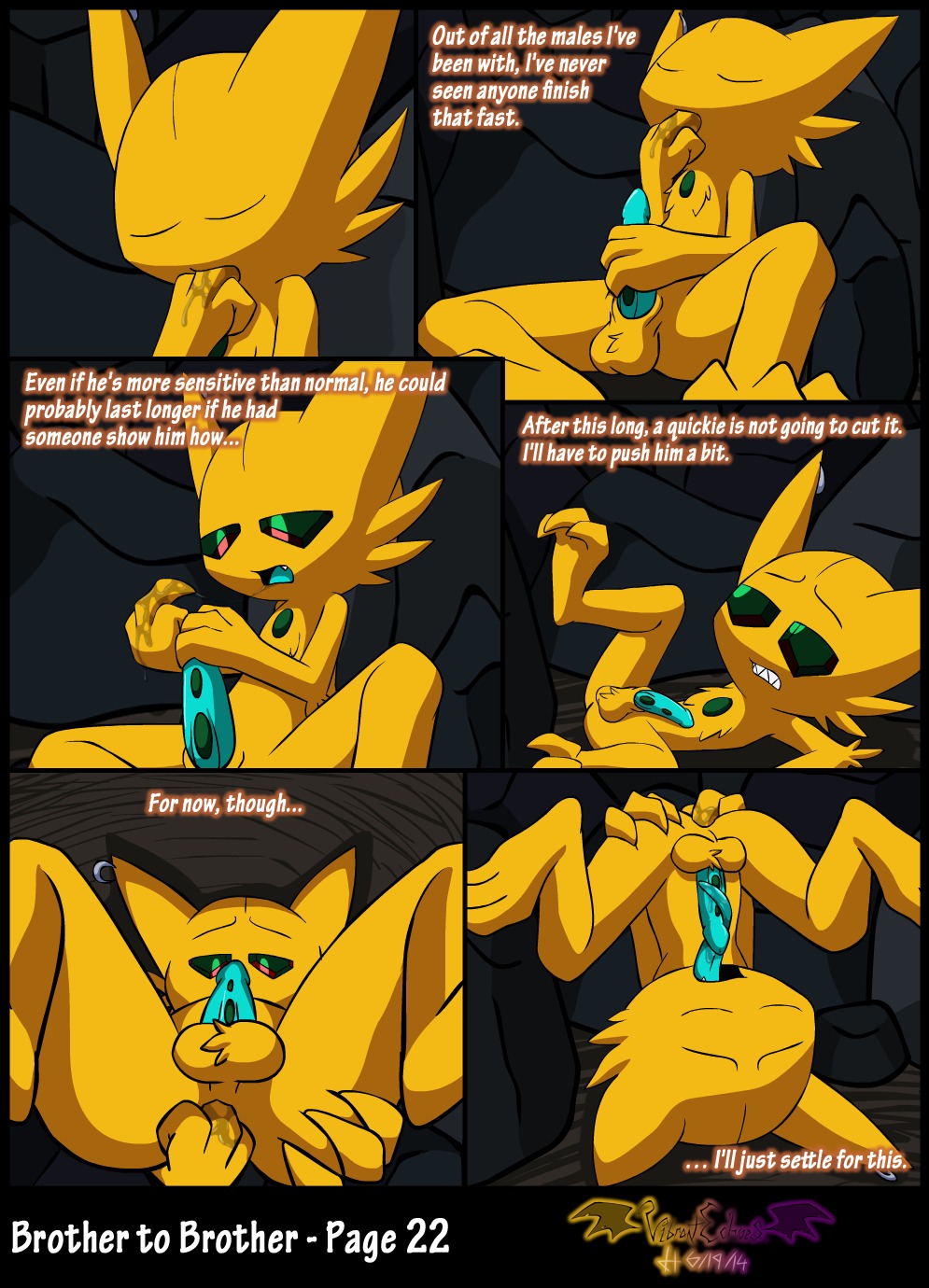 alternate_color anal anal_fingering anal_masturbation anal_penetration ass_up auto_penis_lick autofellatio balls bloodstone blue_penis bodily_fluids cave claws comic dialogue duo e621 ear_piercing english_text erection eyes_closed fingering gem_(redfox09) generation_3_pokemon genitals half-closed_eyes hi_res humanoid licking lying male male/male male_penetrated male_penetrating male_penetrating_male masturbation multiple_scenes narrowed_eyes nintendo not_furry on_back oral oral_masturbation penetration penile penile_masturbation penis piercing pokemon pokemon_(species) sableye saliva self_lick sex shiny_pokemon sucking text tongue tongue_out upside_down vibrantechoes yellow_balls