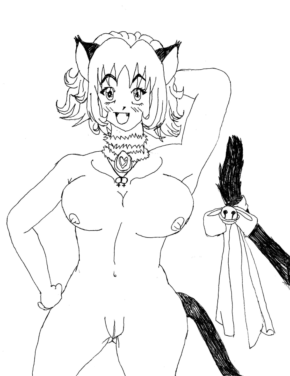 female ichigo_momomiya mew_ichigo monochrome pointy_chin rule34 tagme tokyo_mew_mew