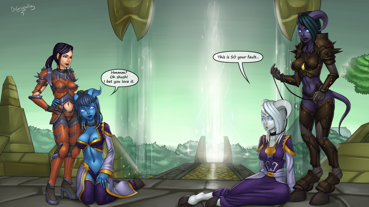 2011 ama_(draenei) blizzard_entertainment bondage collar dr_graevling draenei draenei_priest draenor female femdom femsub leash lezdom multiple_females multiple_girls multiple_subs nipples priest_(warcraft) rule34 san_(warcraft) shattrath_city slave vyssele warcraft world_of_warcraft yuri zae_(draenei)