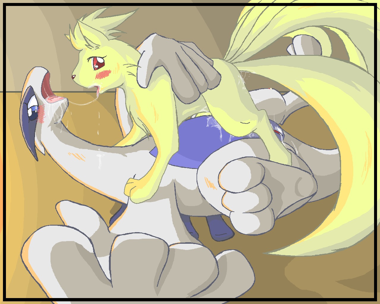 5:4 avian canid canine duo e621 fadingsky female female/female feral generation_1_pokemon generation_2_pokemon genitals interspecies legendary_pokemon lugia mammal multi_tail ninetales nintendo orgasm pokemon pokemon_(species) sex tail vulva
