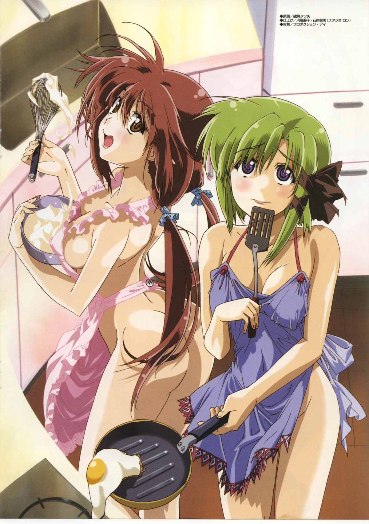 apron color female high_resolution lisianthus naked_apron official_art rule34 scan shigure_asa shuffle shuffle!