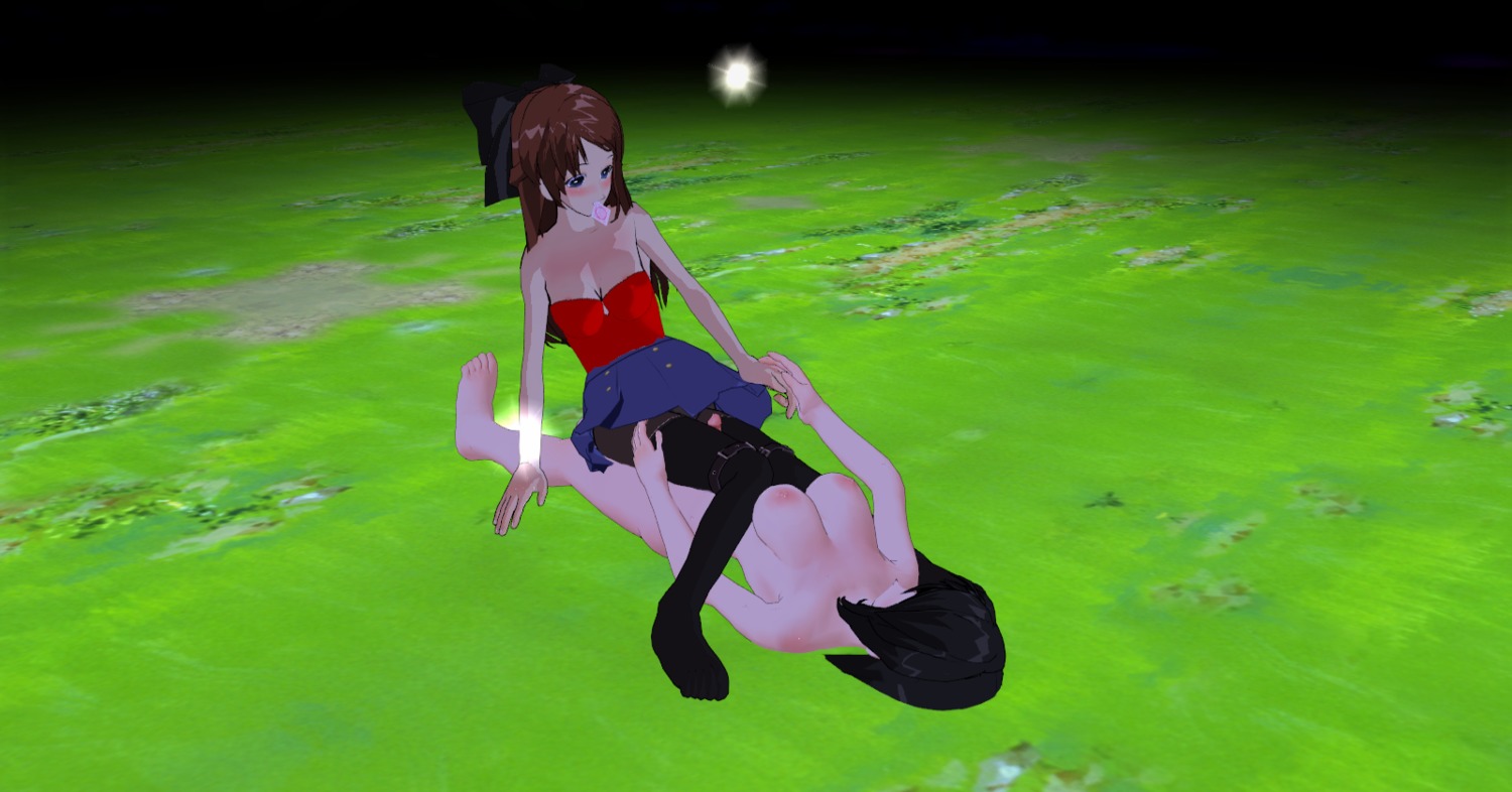 3d 3d_custom_girl 3girls anime condom condom_in_mouth female futanari intersex rule34 sumata thigh_sex thighhighs