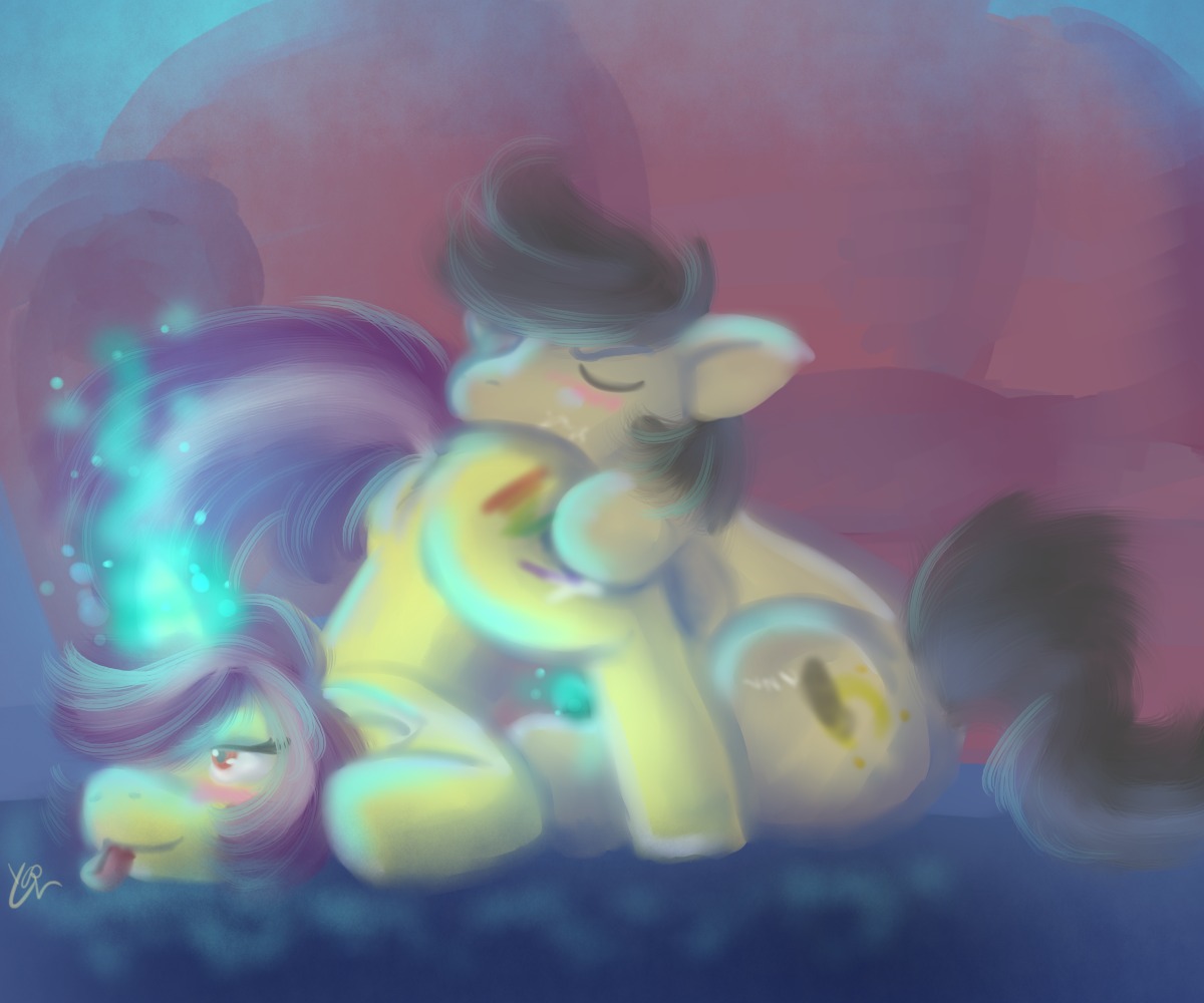 blush closed_eyes cunnilingus cutie_mark empa equine fan_character female feral hair horn horse licking long_hair magic male multicolored_hair my_little_pony oral oral_sex original_character pony pussy red_eyes rule34 sex straight tongue unicorn vaginal_penetration ycr