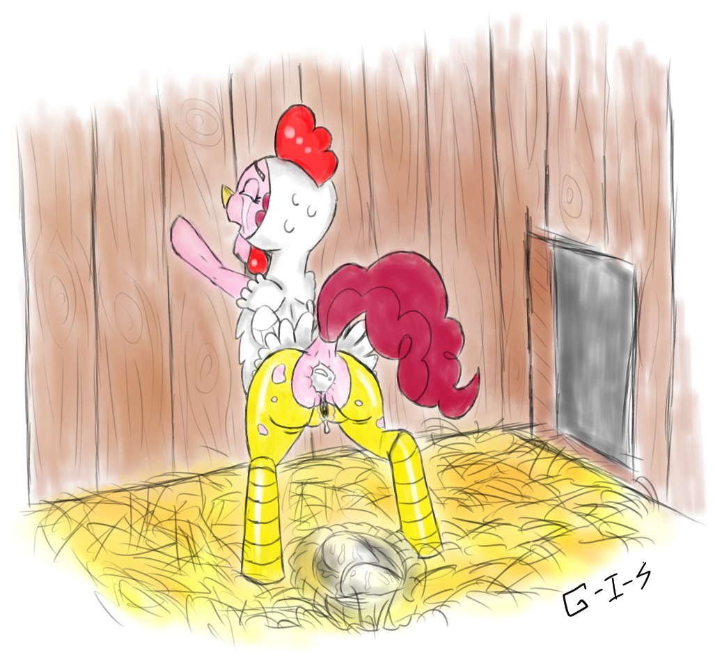 2011 anal anal_penetration anus bodily_fluids clothing costume e621 earth_pony egg equid equine female feral friendship_is_magic fur gekasso genitals hair hasbro horse mammal my_little_pony penetration pink_body pink_fur pink_hair pinkie_pie_(mlp) pony solo tail tears vulva