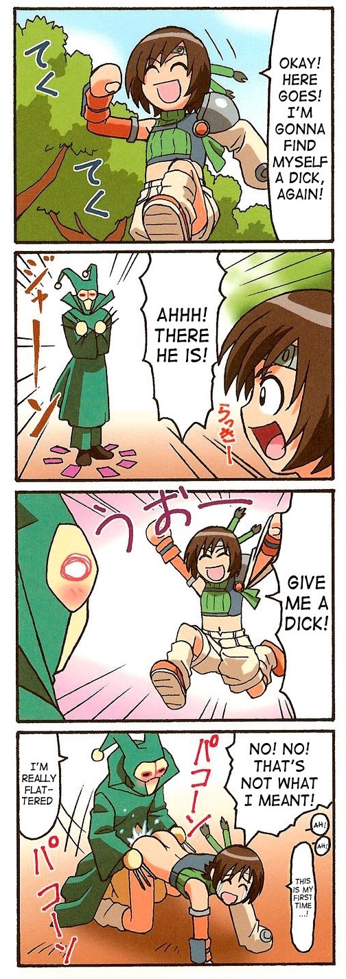 1girls 4koma comic female final_fantasy final_fantasy_vii ookura_kazuya rule34 tagme yuffie_kisaragi