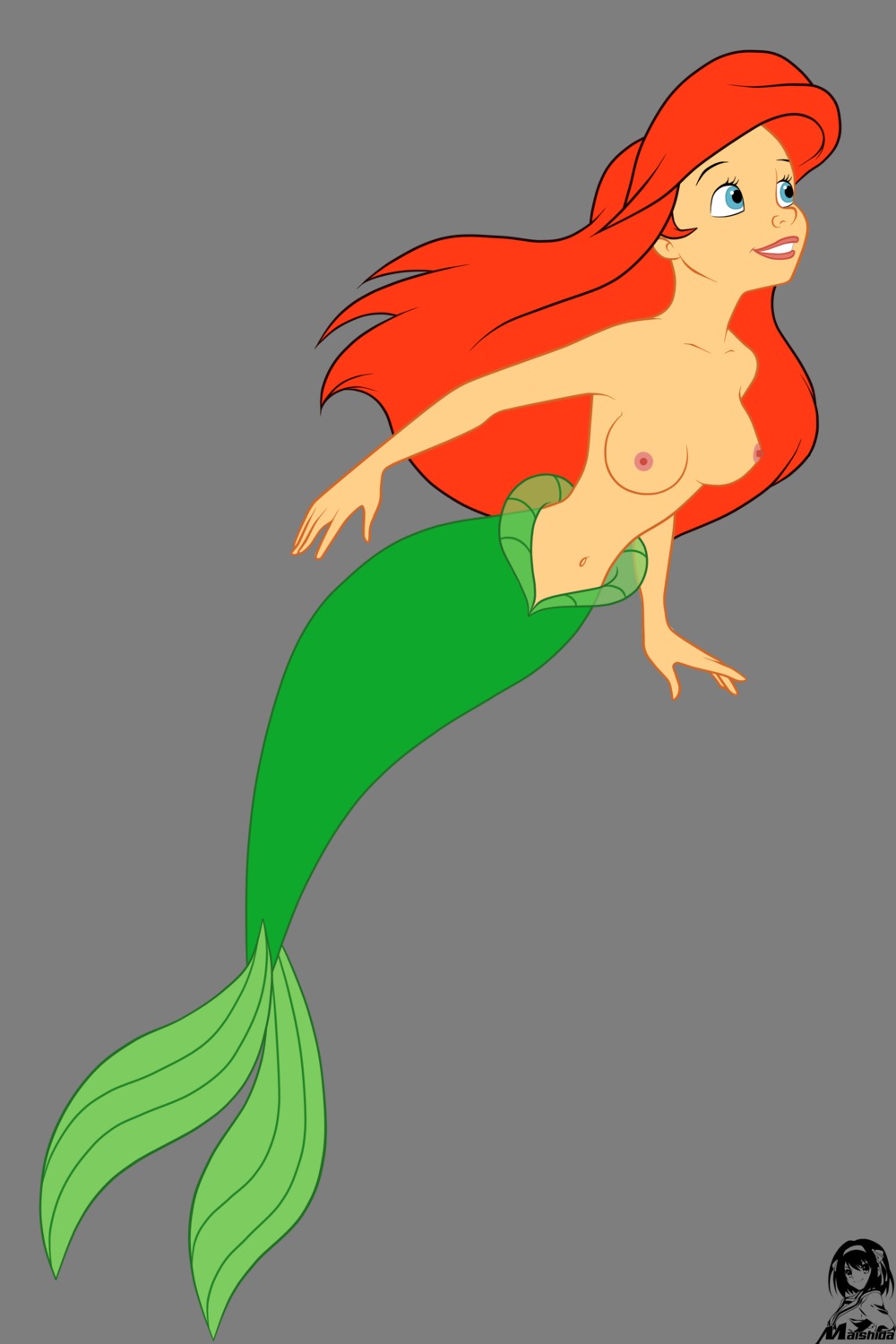 alpha_channel ariel_(the_little_mermaid) breasts disney disney_princess female female_only for_sticker_use maishida merfolk mermaid nipples no_background png red_hair rule34 smile solo sticker_template tagme tail the_little_mermaid_(1989_film) transparent_background transparent_png