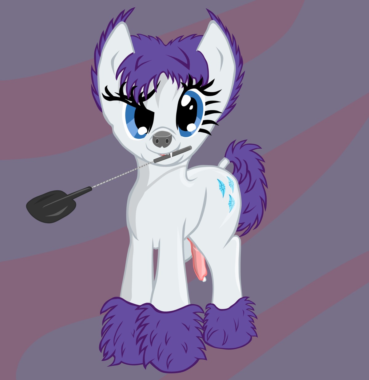 alpha_channel alternate_species bdsm bodily_fluids canid canine canis domestic_dog e621 equid equine erection feral friendship_is_magic fur genital_fluids genitals hasbro hi_res horse lulilulilaj male mammal my_little_pony nude penis pony precum quadruped rarity_(mlp) solo tail white_body white_fur