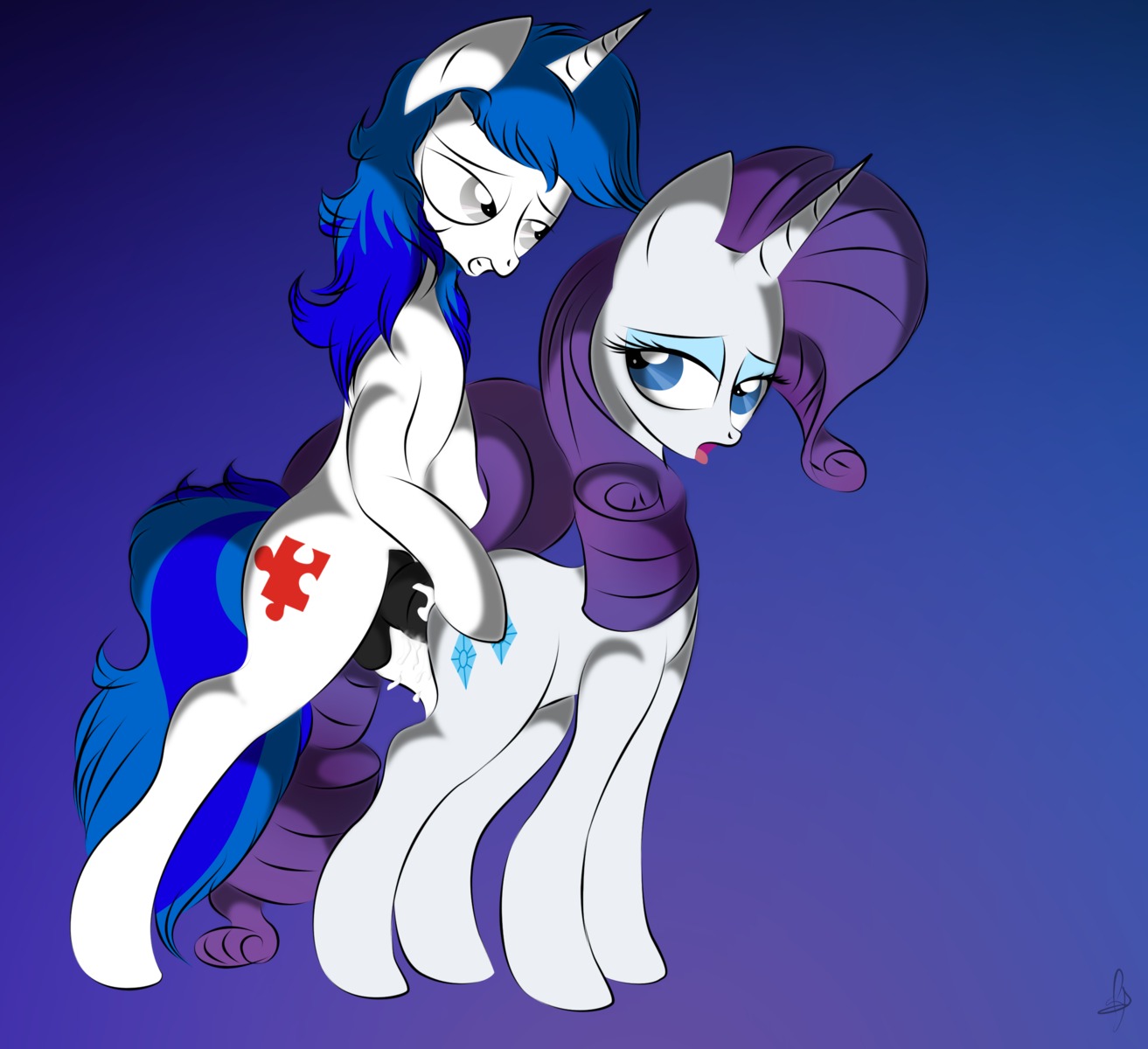 2012 all_fours animal_genitalia animal_penis balls blue_eyes bodily_fluids canon_x_oc cum cum_inside cutie_mark digital_media_(artwork) doggystyle duo e621 equid equine equine_genitalia equine_penis erection fan_character female female_penetrated feral feral_on_feral friendship_is_magic from_behind_position genital_fluids genitals hair hasbro hi_res horn male male/female male_penetrating male_penetrating_female mammal multicolored_hair my_little_pony mythological_creature mythological_equine mythology nude open_mouth penetration penis purple_hair quadruped rarity_(mlp) sex tail unicorn v-d-k