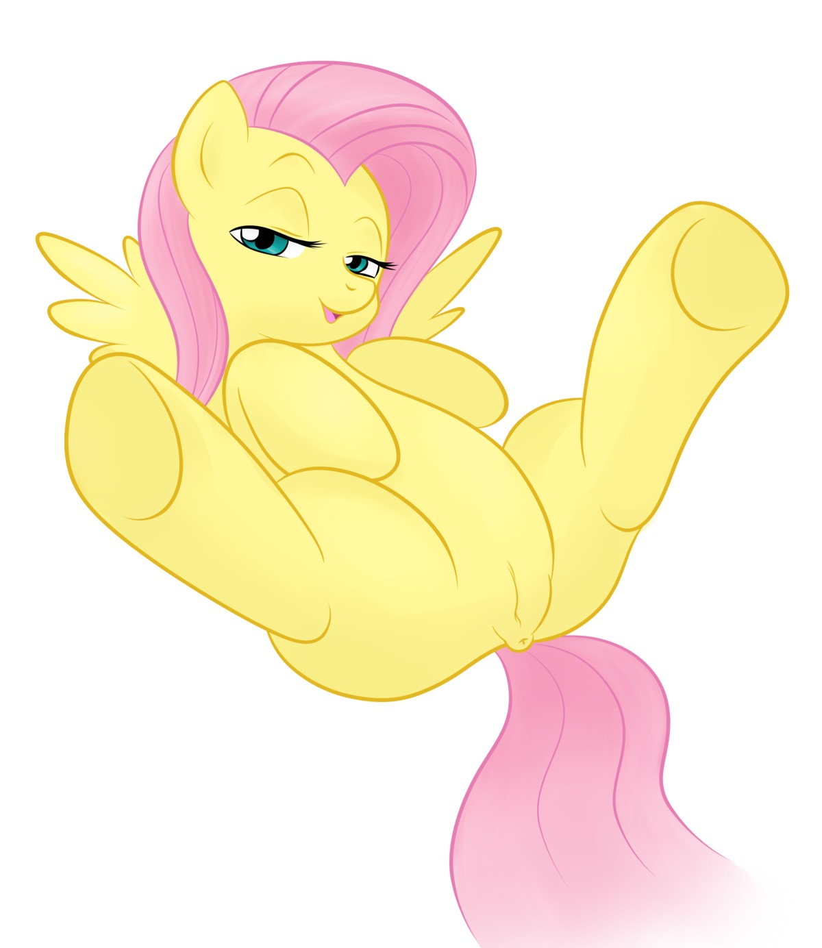 anus equine female feral fluttershy_(mlp) friendship_is_magic furry horse looking_at_viewer megasweet my_little_pony naked nude pegasus pony pussy rule34 spread_legs straight_hair tagme