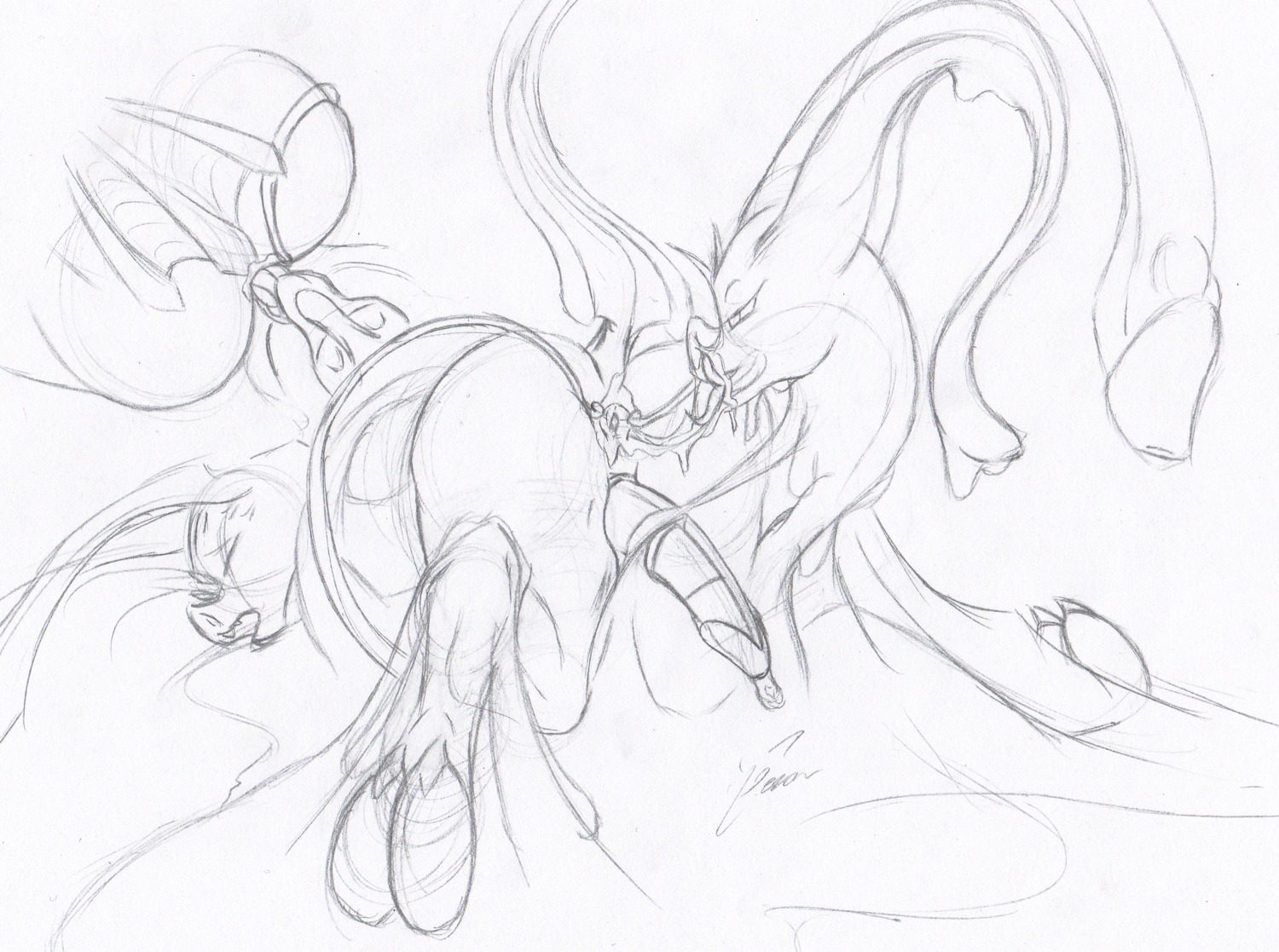 anal anal_penetration anus butt comic consentacles e621 erection female from_behind_position genitals hi_res magnificent-arsehole male male/female male_penetrated male_rimmed monochrome nude open_mouth oral penetration penis qu'eii raised_tail rimming scalie sex simple_background sketch slime smile solo tail tentacles tongue traditional_media_(artwork)