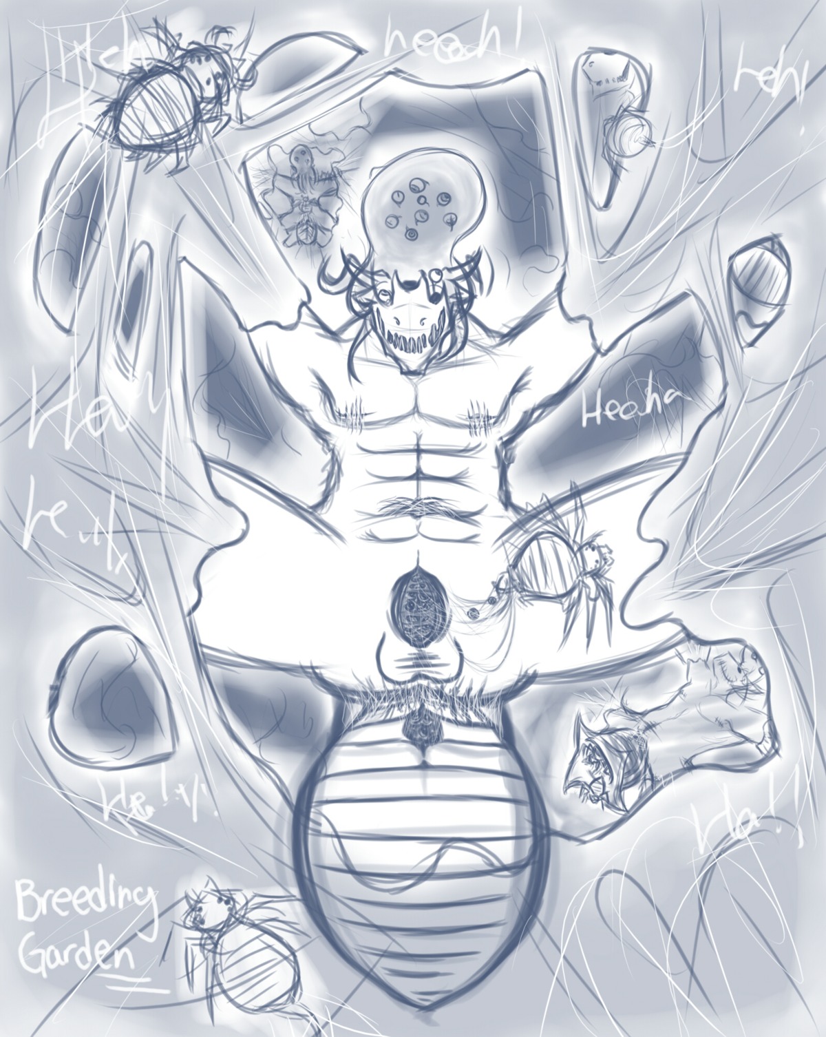 arachnid arthropod arthropod_webbing balls bound cock_and_ball_torture death decay dialogue e621 egg english_text eunuch gender_transformation genital_mutilation genital_torture genitals gore gore_focus group hi_res insectophilia kozakanamisaki male morbid muscular mutilation nightmare_fuel penectomy spider text transformation translucent translucent_body what