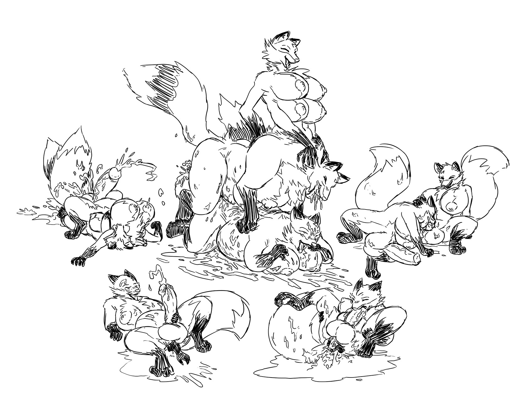 10_breasts 2014 2_heads 6_breasts anthro anthro_to_taur birth bodily_fluids boo3 breasts canid canid_taur canine canine_taur cum cum_on_face cum_on_own_face cum_on_self e621 erection expansion fellatio female feral_to_taur fox fox_taur gangbang genital_fluids genitals group group_sex growth herm hi_res humanoid_genitalia humanoid_penis hyper incest_(lore) intersex mammal mammal_taur masturbation messy monochrome multi_arm multi_breast multi_head multi_limb multifur nipples nude oral oral_masturbation oral_penetration orgy penetration penile penile_masturbation penile_penetration penis pregnant pregnant_intersex sex taur taur_penetrating taur_transformation transformation unusual_taur vulva what