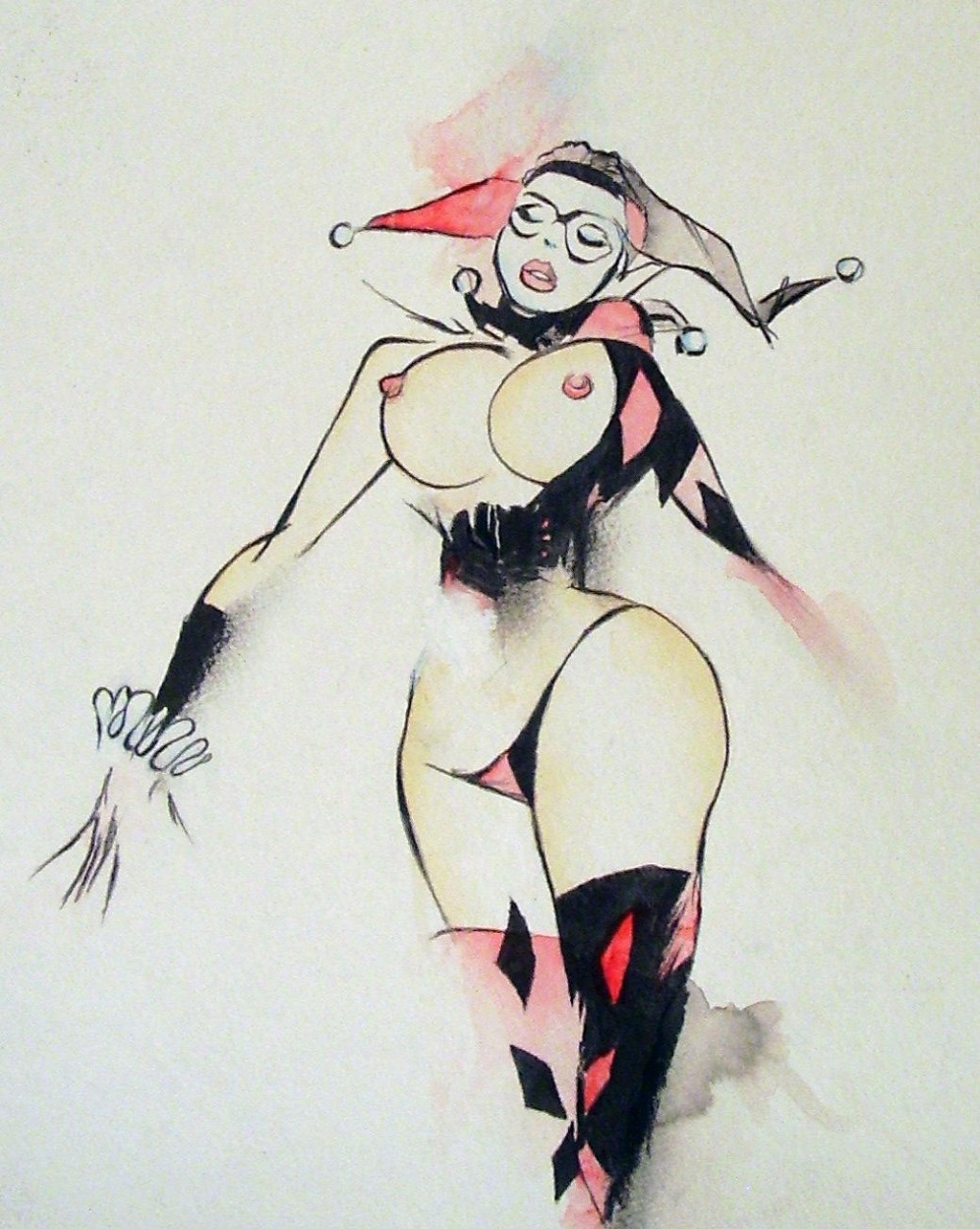 batman_(series) dc dc_comics female female_only g-string harley_quinn high-waisted_thong human panties rule34 shelton_bryant solo thong thong_panties thong_underwear underwear