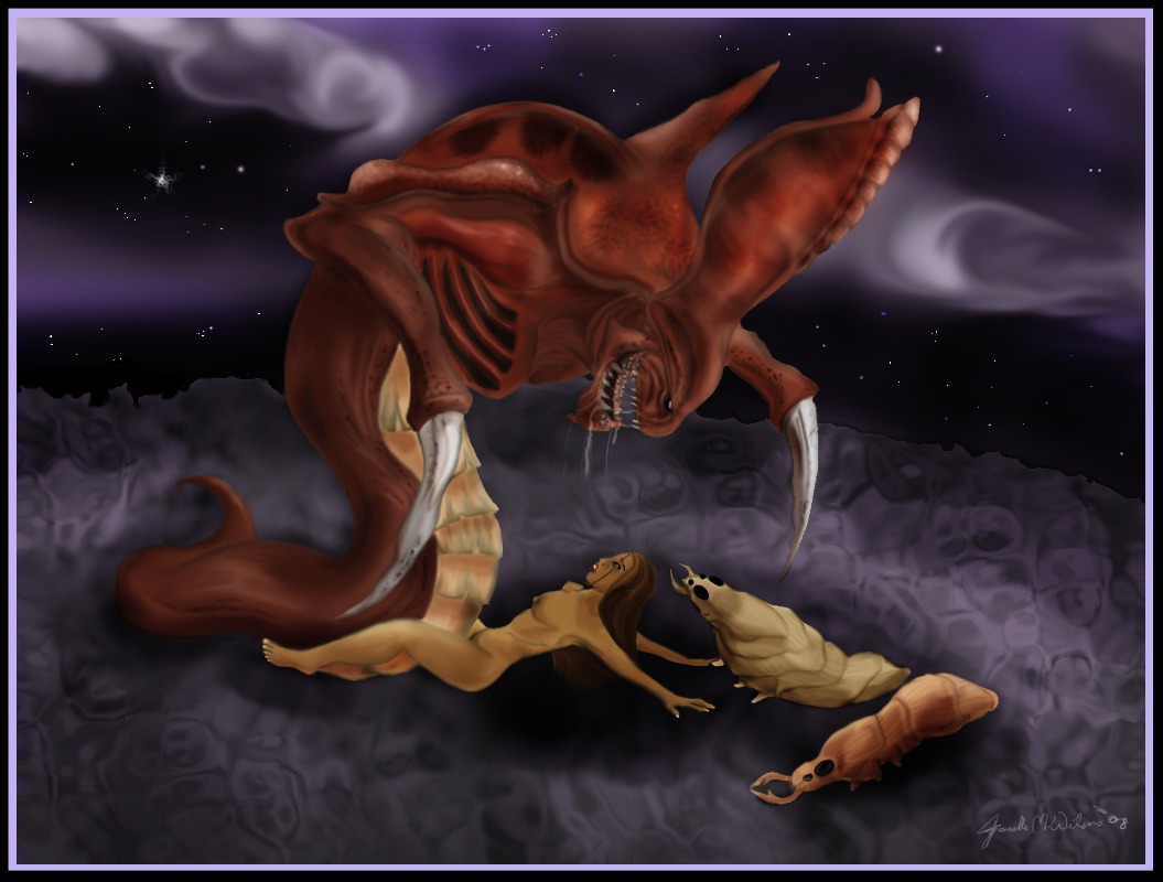 1girls breasts female hydralisk interspecies larva_(starcraft) monster monster_on_female nipples rule34 starcraft tagme terran text zerg