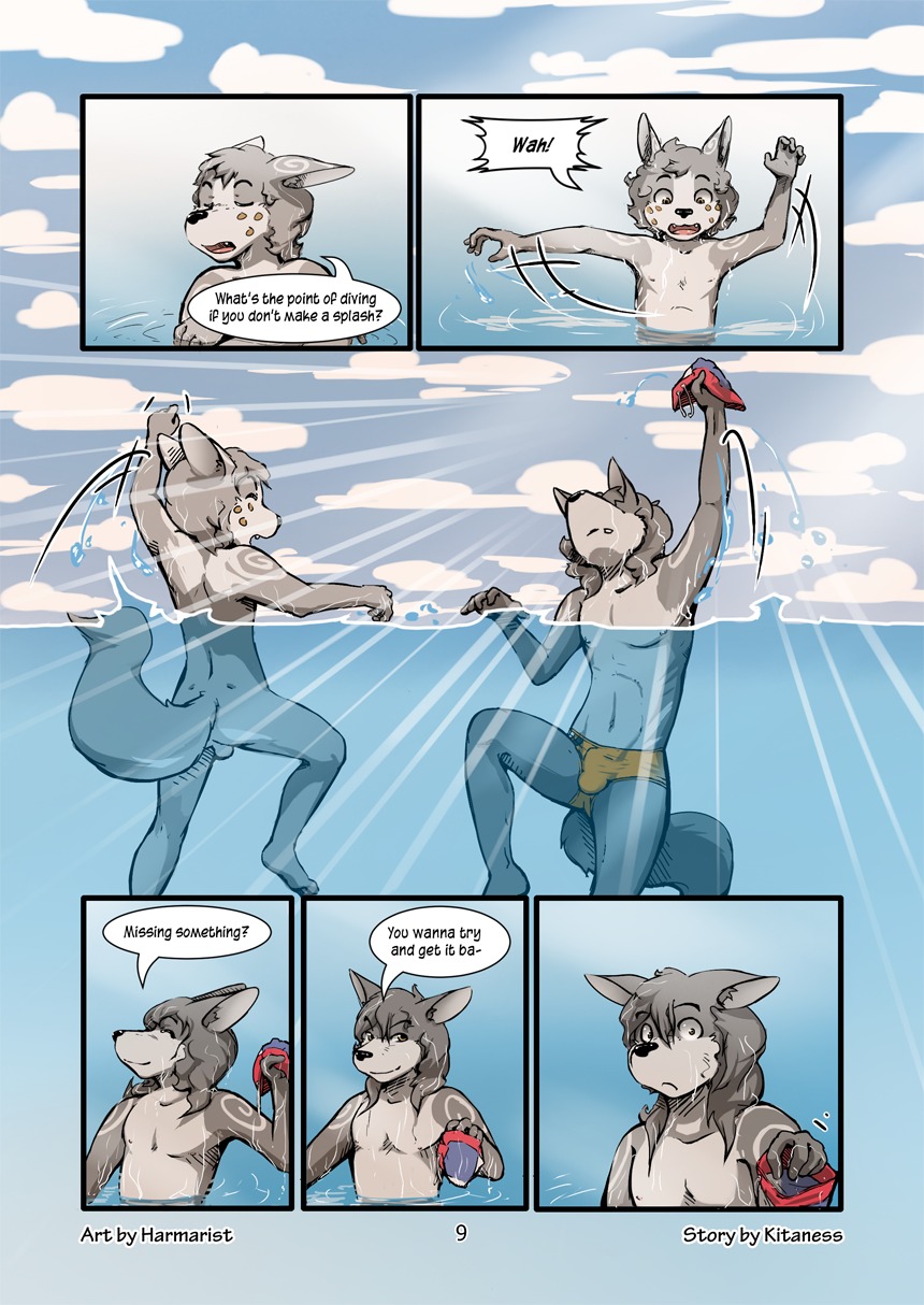 adolescent age_difference alex_(harmarist) anthro assisted_exposure backsack balls barefoot brother_(lore) brothers_(lore) bulge butt canid canine canis child clothed clothing clothing_theft comic dialogue duo e621 english_text feet frown fur genitals harmarist hi_res lake looking_at_another looking_at_relative looking_at_sibling male male/male mammal multiple_scenes nude nude_anthro nude_male number older_brother older_male older_sibling outside page_number partially_submerged sheath_and_knife sibling_(lore) skinny_dipping smile smirk speedo stealing surprised swimming swimwear swimwear_theft tail text toes topless topless_anthro topless_male water will_(harmarist) wolf young young_anthro