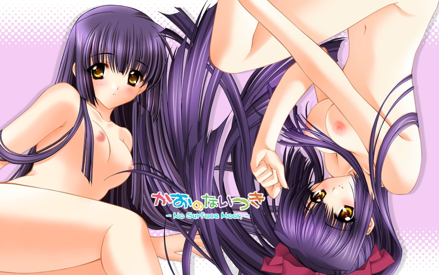 breasts carnelian female highres kao_no_nai_tsuki kuraki_mizuna kuraki_suzuna long_hair nipples nude rule34 wallpaper