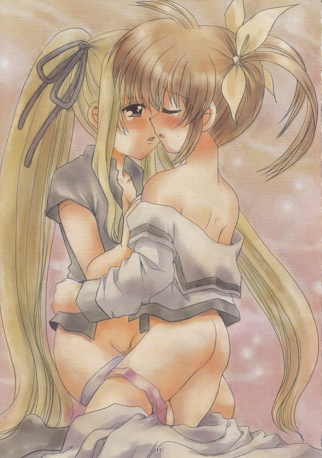 breasts fate_testarossa female mahou_shoujo_lyrical_nanoha mahou_shoujo_lyrical_nanoha_a's nanoha_takamachi rule34