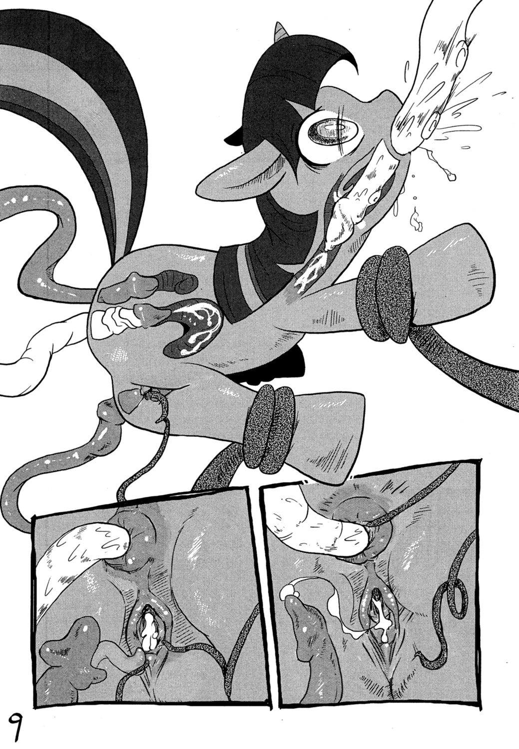 all_three_filled anal anal_canal anal_penetration anus bodily_fluids butt censor_removal_edit colulun comic consentacles cum cum_in_mouth cum_in_uterus cum_in_vagina cum_inside double_penetration e621 equid equine fellatio female feral friendship_is_magic fur genital_fluids genitals greyscale hair hasbro hi_res horn internal mammal monochrome multicolored_hair multiple_penetration my_little_pony mythological_creature mythological_equine mythology oral oral_canal oral_penetration penetration penile restrained sex solo tail teats tentacle_in_mouth tentacle_penetration tentacle_sex tentacles third-party_edit triple_penetration twilight_sparkle_(mlp) two_tone_hair unicorn uterus vaginal vaginal_canal vaginal_penetration vulva