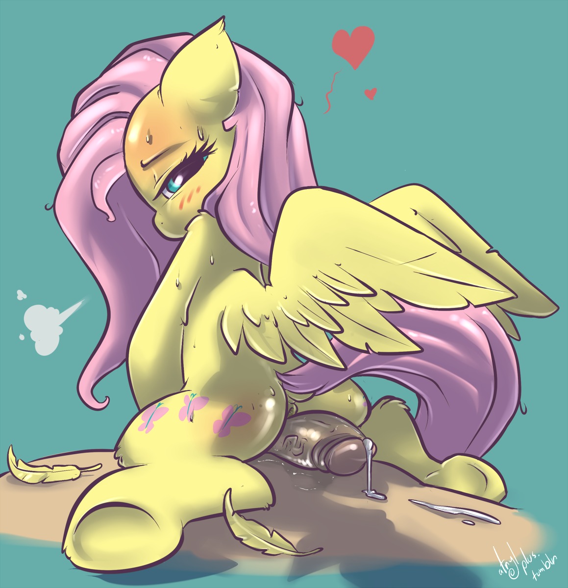2012 anus atryl bestiality blue_eyes blush bodily_fluids cum cum_on_self cutie_mark digital_media_(artwork) duo e621 ejaculation equid equine erection feathered_wings feathers female female_focus female_on_human feral fluttershy_(mlp) friendship_is_magic genital_fluids genitals grinding hair hasbro heart_symbol hi_res hot_dogging human human_on_feral humanoid_genitalia humanoid_penis interspecies looking_at_viewer looking_back male male/female male_on_feral mammal my_little_pony mythological_creature mythological_equine mythology nude pegasus penis pink_hair presenting rubbing sex simple_background solo_focus tail vein veiny_penis wings yellow_body yellow_feathers