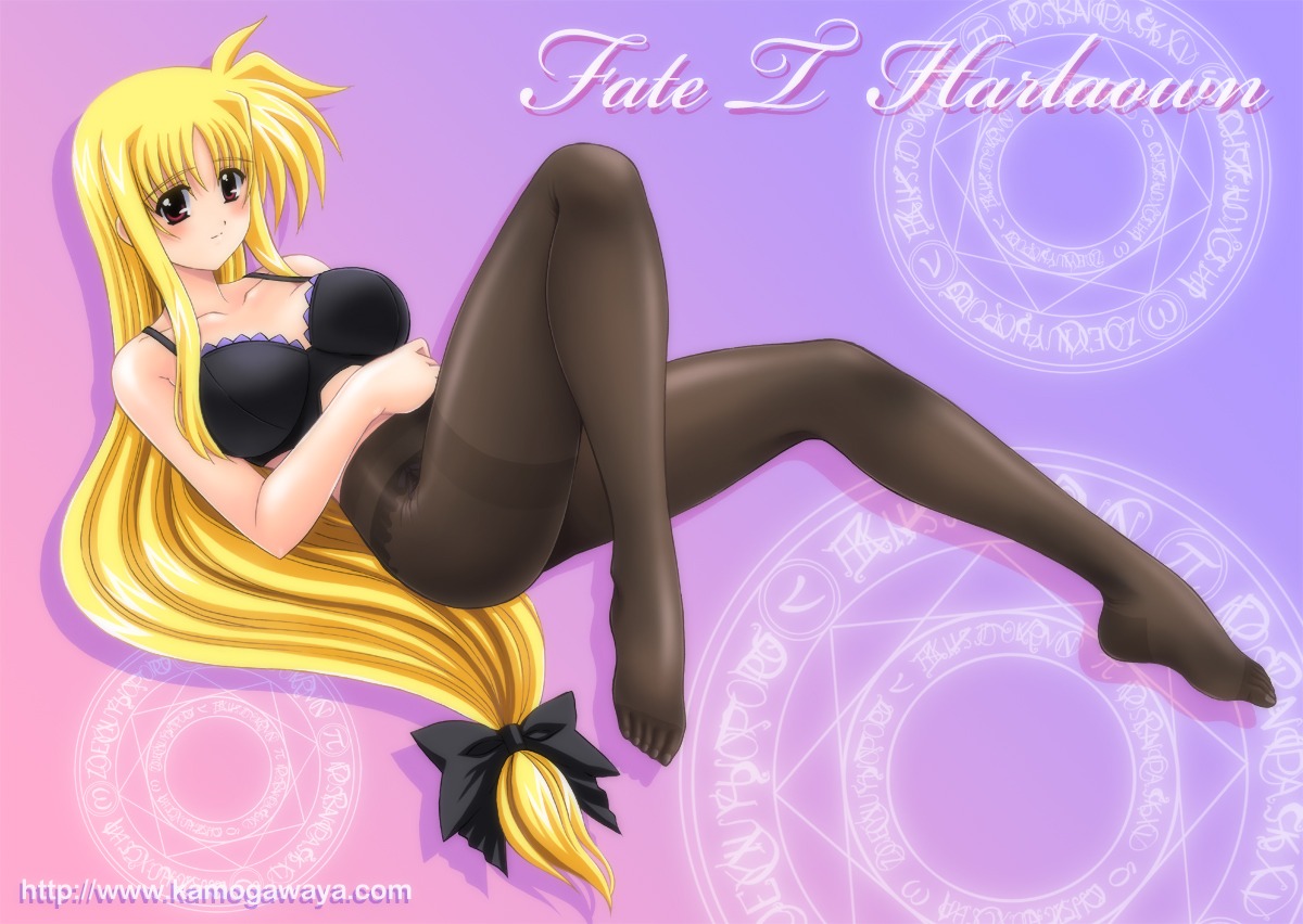 blonde_hair blush bow bra fate_testarossa female hairbow kamogawa_tanuki kamogawaya lingerie long_hair low-tied_long_hair lyrical_nanoha magic_circle mahou_shoujo_lyrical_nanoha mahou_shoujo_lyrical_nanoha_strikers octagram panties panties_under_pantyhose pantyhose red_eyes rule34 star_of_lakshmi tights underwear very_long_hair