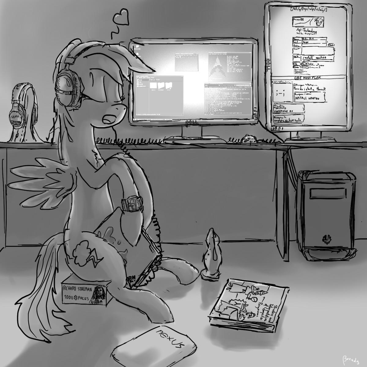 1:1 4chan arch_linux bodily_fluids book bready casio clock computer cutie_mark dell desk digital_watch dildo e621 electronics equid equine eyes_closed feathered_wings feathers female feral friendship_is_magic furniture genital_fluids google greyscale hair hasbro headphones heart_symbol hi_res ibm inside internet jigsaw_puzzle laptop linux mammal masturbation monochrome my_little_pony mythological_creature mythological_equine mythology open_mouth pegasus rainbow_dash_(mlp) richard_stallman sex_toy sitting solo sony_corporation table tablet tablet_computer tail thinkpad vaginal_fluids watch wing_boner wings wire wristwatch
