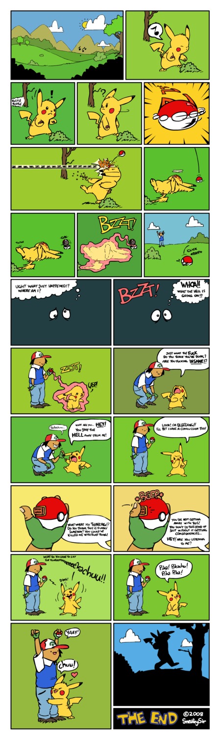 2008 absurd_res anus ash_ketchum background_shot baseball_cap beady_eyes berry berry_picking biped black_ears black_eyes black_hair black_nose black_text blood blue_bottomwear blue_clothing blue_pants blue_shirt blue_sky blue_text_border blue_topwear bodily_fluids border bottomwear brainwashing breathing_noises brown_body brown_skin capturing close-up clothed clothing cloud comic commentary complaining content_repetition creepy crouching day denim denim_bottomwear denim_clothing dialogue digital_media_(artwork) dipstick_ears dot_eyes duo e621 ear_markings english_text establishing_panel exclamation_point eyes_closed feral fingernails food fruit fully_clothed fur gasp generation_1_pokemon green_clothing green_hat green_headwear hair hat head_hit head_wound headgear headwear heart_reaction heart_symbol hi_res hill holding_berry holding_food holding_fruit holding_object holding_pokeball horizontal_staggering hug hugging_another human humor in_pokeball jeans leg_hug lying male mammal markings materialisation mind_control multicolored_clothing multicolored_ears multicolored_hat multicolored_headwear multicolored_shirt multicolored_topwear musical_note musical_symbol nails nintendo object_shot on_back on_ground onomatopoeia open_mouth outside pants pikachu plant pokeball pokemon pokemon_(species) pokemon_speak pokemon_trainer profanity question_mark raised_arm red_cheeks red_clothing red_hat red_headwear red_tongue rodent shirt shot_in_head silhouette simple_anus simple_background simple_eyes sky sneakysir solid_circle_eyes sound_effects speech_bubble staggering_(layout) standard_pokeball standing symbol tail taming ten_frame_grid text text_border the_truth throwing_object throwing_pokeball tongue topwear trapped tree two_tone_clothing two_tone_ears two_tone_shirt two_tone_topwear using_pokeball walking white_border white_clothing white_hat white_headwear white_shirt white_text white_topwear x_anus year yellow_body yellow_ears yellow_fur yellow_tail yellow_text