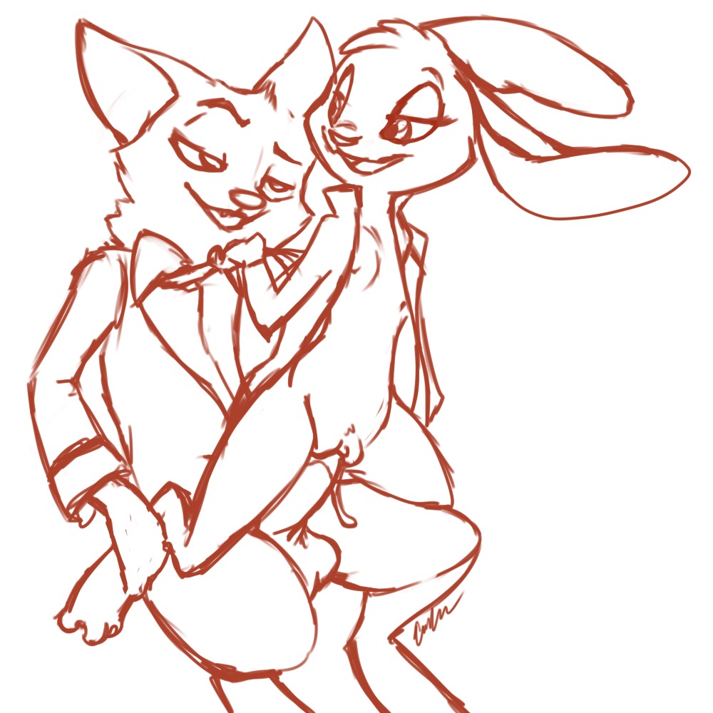 1:1 2013 anthro balls bodily_fluids bottomless canid canine clothed clothing cum digital_drawing_(artwork) digital_media_(artwork) digitigrade disney duo e621 erection european_rabbit eye_contact eyelashes female female_penetrated flat_chested fox from_behind_position genital_fluids genitals half-closed_eyes interspecies judy_hopps keishinkae lagomorph leporid looking_at_another male male/female male_penetrating male_penetrating_female mammal monochrome narrowed_eyes nick_wilde open_clothing open_shirt open_topwear oryctolagus penetration penile penile_penetration penis penis_in_vagina police rabbit red_fox sex shirt signature simple_background sketch smile topwear true_fox vaginal vaginal_penetration vulva white_background zootopia