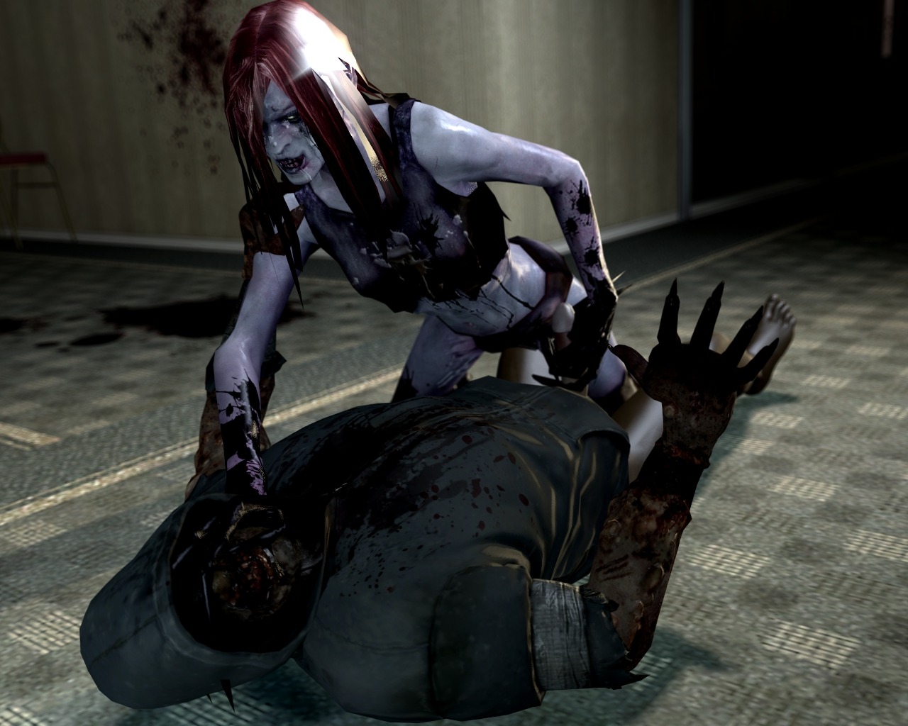 1boy 1girls 3d artist_request balls blood erect_penis female garry's_mod hunter_(left_4_dead) left_4_dead left_4_dead_(series) left_4_dead_2 male penis rule34 straight tagme witch_(left_4_dead) zombie zombie_boy zombie_girl