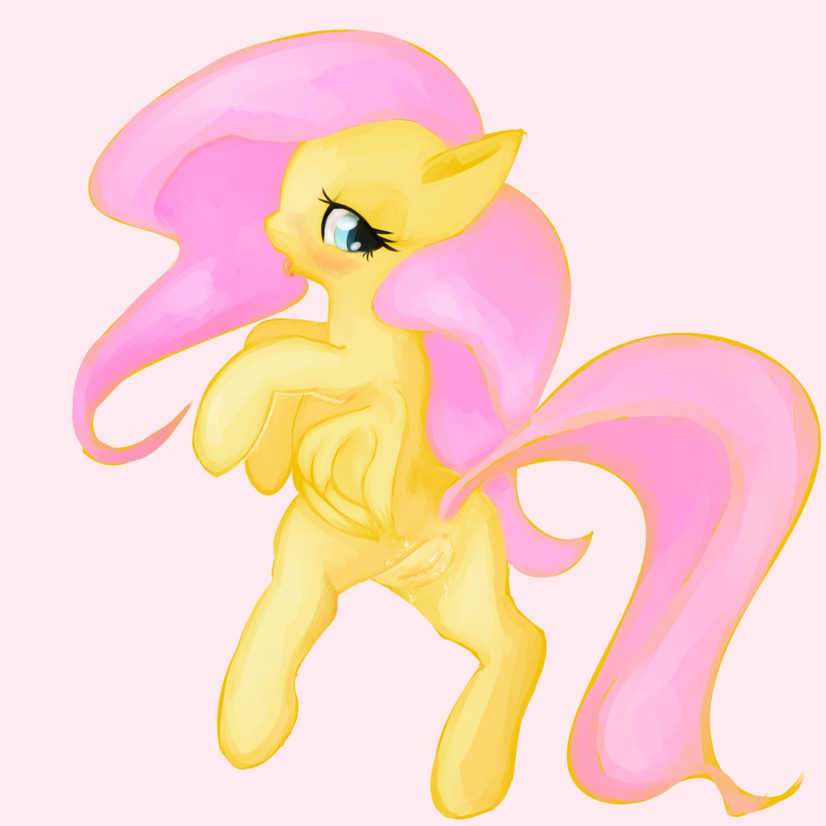 1:1 2012 absurd_res anus blush digital_media_(artwork) digital_painting_(artwork) e621 equid equine feathered_wings feathers female feral fluttershy_(mlp) friendship_is_magic genitals hasbro hi_res mammal my_little_pony mythological_creature mythological_equine mythology painting_(artwork) pegasus ponylicking solo tail vulva wings yellow_body yellow_feathers