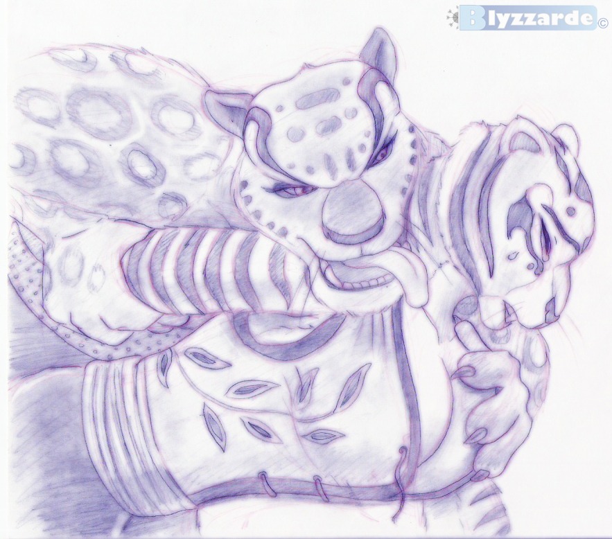 anthro blyzzarde breasts cleavage clothed clothing dreamworks duo e621 felid female forced grope kung_fu_panda male male/female mammal master_tigress pantherine rape sex tai_lung_(kung_fu_panda) tiger