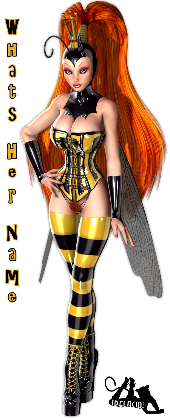 3d blue_eyes breasts clothing earthworm_jim_(franchise) female hair idelacio insect_wings large_breasts long_hair no_humans princess_what's-her-name pubic_hair red_hair rule34