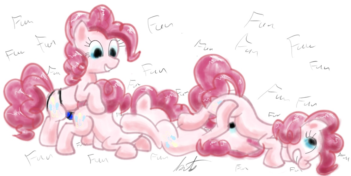 2012 ambiguous_penetration blue_eyes cutie_mark dildo e621 earth_pony english_text equid equine female female/female feral friendship_is_magic fur group hair hasbro horse kitsuneymg mammal my_little_pony obscured_penetration penetration pink_body pink_fur pink_hair pinkie_pie_(mlp) pony selfcest sex sex_toy sex_toy_insertion square_crossover strapon strapon_insertion strapon_sex text toying_partner wearing_strapon