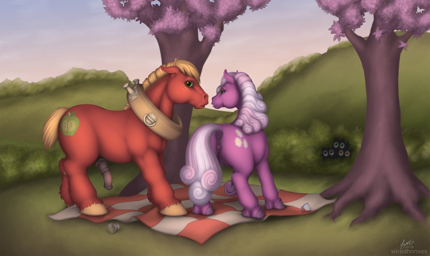 2013 anatomically_correct anatomically_correct_genitalia anatomically_correct_vulva animal_genitalia animal_penis animal_vulva anus being_watched big_macintosh_(mlp) blonde_hair cheerilee_(mlp) cloud cutie_mark duo_focus e621 earth_pony equid equine equine_genitalia equine_penis equine_vulva female feral flaccid freckles friendship_is_magic fur genitals green_eyes group hair hasbro hi_res horse looking_at_another looking_at_viewer male mammal mane multicolored_hair my_little_pony outside penis pink_body pink_fur plant plow_yoke pony puffy_anus red_body red_fur sky teats tree two_tone_hair vulva wiredhooves